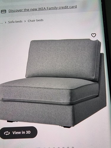Ikea grey fabric convertible - ikea,