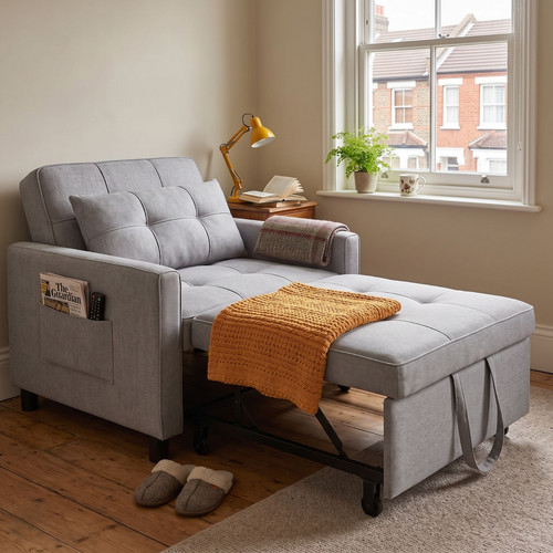 Single chair bed - chair, pull