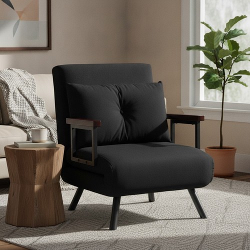 Single chair bed - single, velvet